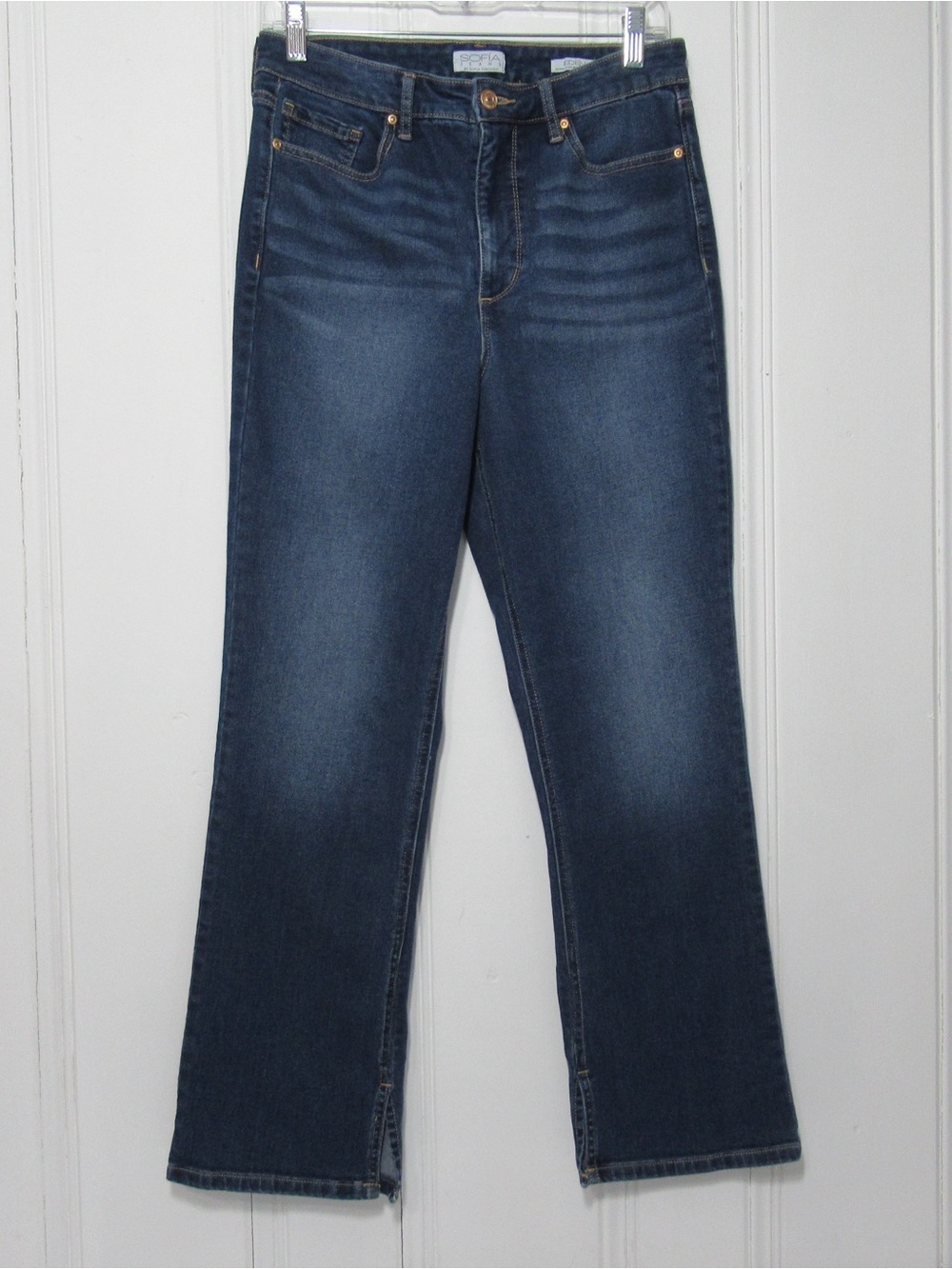 Sofia Jeans by Sofia Vergara Eden Super High Rise Straight Leg Denim Jeans 10 S - Picture 1 of 17